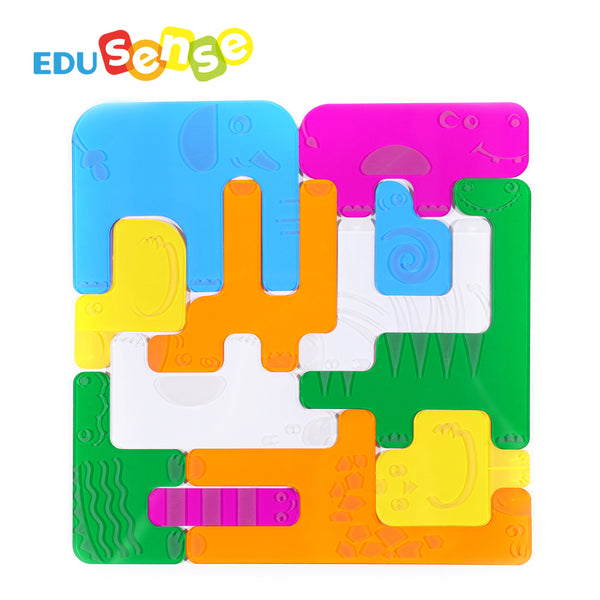 Edusense 12pcs Jigsaw Animals Acrylic Puzzle