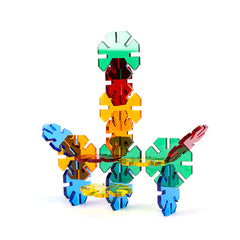 Edusense Colorful Acrylic Round Snowflake Building Cubes Blocks Sets