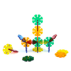 Edusense Colorful Acrylic Round Snowflake Building Cubes Blocks Sets