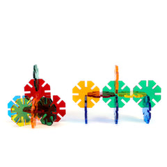 Edusense Colorful Acrylic Round Snowflake Building Cubes Blocks Sets