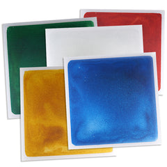Edusense Sensory Golden Glitter Liquid Tile Mat Square (5 PCS)