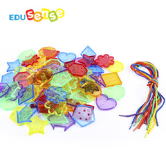 Edusense Montessori 6 Shapes Lacing Threading Toy