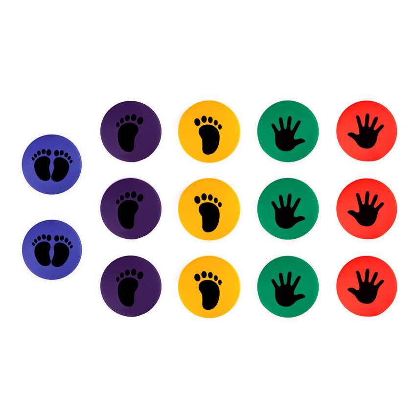 Edusense 10 inch Spot Flat Markers Feet Hands Twister Mat