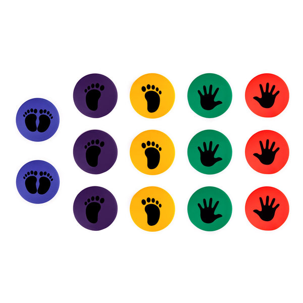 Edusense 10 inch Spot Flat Markers Feet Hands Twister Mat