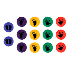 Edusense 10 inch Spot Flat Markers Feet Hands Twister Mat