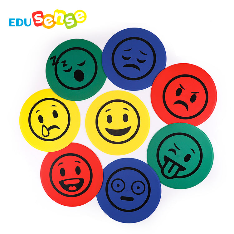 Edusense Sensory Anti-Slip Mat Facial Expression TPR Emotion Circle Mat