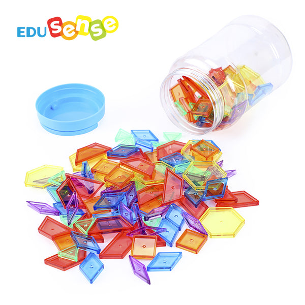 Edusense Transparent Pattern Blocks Tangram Toys