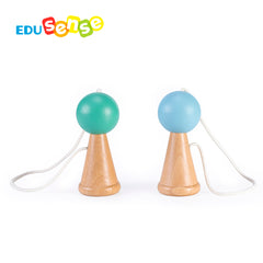 Edusense Wooden Balance Training Equipment Ice Cream Toss and Catch Skill Ball