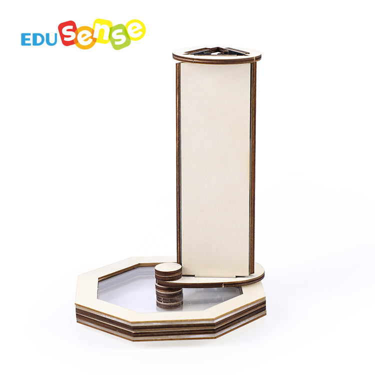 Edusense Wooden DIY Rotating Kaleidoscope Kit Toy