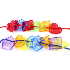 Edusense Montessori 6 Shapes Lacing Threading Toy