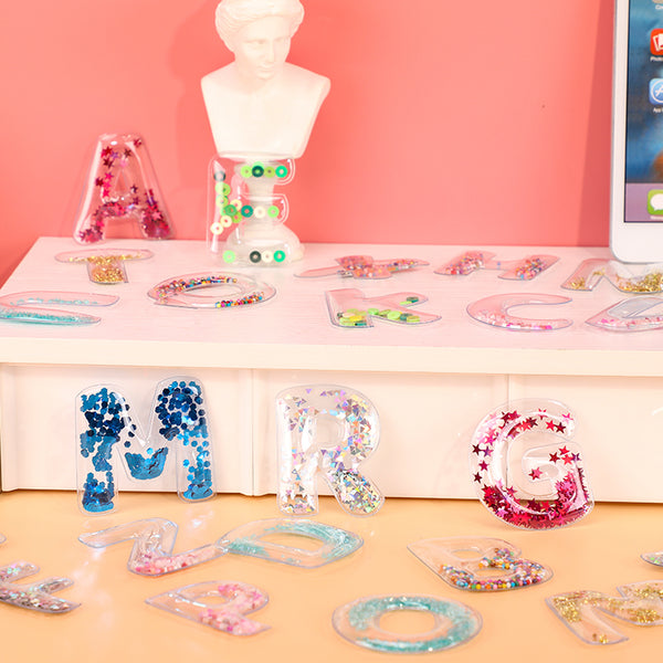 Edusense Educational Letters Toy 3D PVC  Card Alphabet Sequin Stuffed Patch