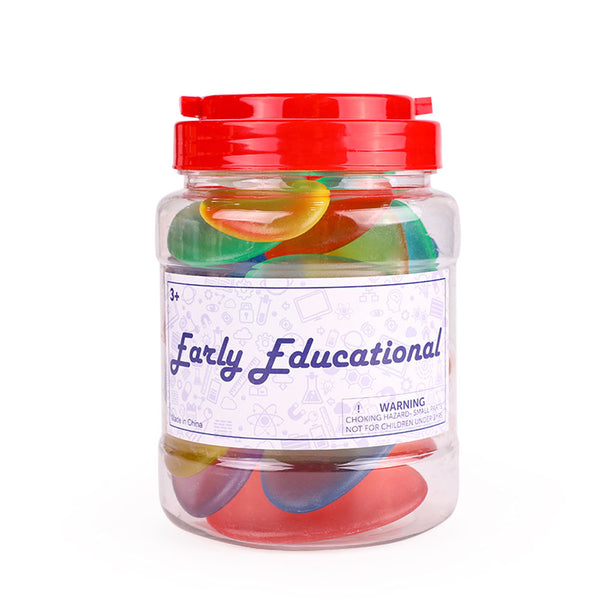 Edusense Rainbow Pebbles Transparent Sorting Stacking Stones