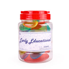 Edusense Rainbow Pebbles Transparent Sorting Stacking Stones