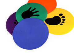 Edusense 10 inch Spot Flat Markers Feet Hands Twister Mat