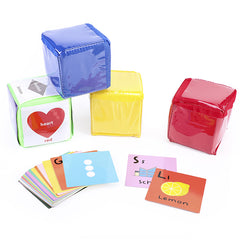 Edusense Alphabet Dice Educational Cognitive Cards Flash Card Readers