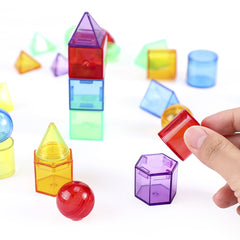 Edusense Educational Toy Transparent 3D Magnet Building Blocks