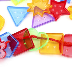 Edusense Montessori 6 Shapes Lacing Threading Toy