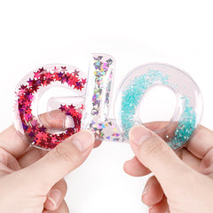 Edusense Educational Letters Toy 3D PVC  Card Alphabet Sequin Stuffed Patch