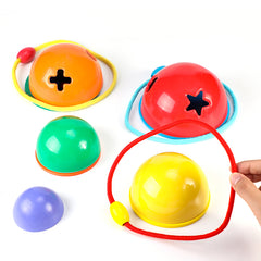 Edusense Wooden Rainbow Matching Sorting Stacking Bowls Toy