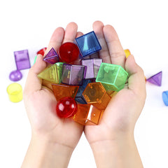 Edusense Educational Toy Transparent 3D Magnet Building Blocks