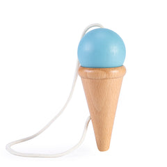 Edusense Wooden Balance Training Equipment Ice Cream Toss and Catch Skill Ball