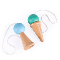 Edusense Wooden Balance Training Equipment Ice Cream Toss and Catch Skill Ball