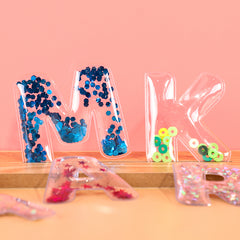 Edusense Educational Letters Toy 3D PVC  Card Alphabet Sequin Stuffed Patch