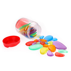Edusense Rainbow Pebbles Transparent Sorting Stacking Stones