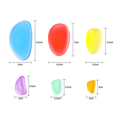 Edusense Rainbow Pebbles Transparent Sorting Stacking Stones