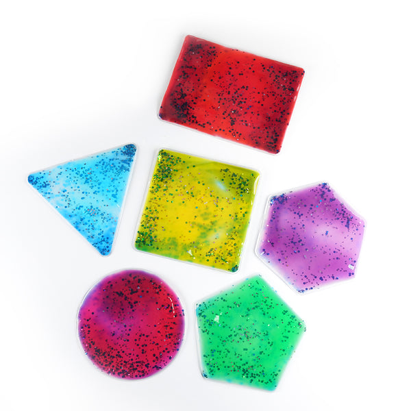 Edusense Glitter Sensory Liquid Filled Shapes (6 PCS)