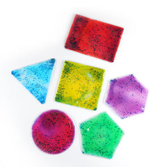 Edusense Glitter Sensory Liquid Filled Shapes (6 PCS)