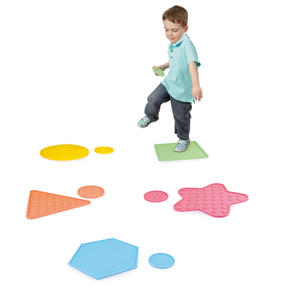 Edusense Silicone Textured Sensory Play Mat Toys (10 PCS)